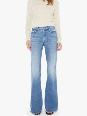 Mother The Doozy Fray High Rise Flare Jeans Women's Plus Size 32 Superior